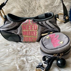 Juicy Couture - Gray Velour Purse